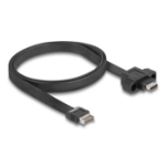 DeLOCK USB 10 Gbps Flat Cable Type-E Key A 20 pin male to USB Type-C female panel-mount 75 cm