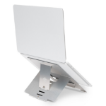 R-Go Tools Laptop stand R-Go Riser Flexible, adjustable folding laptop riser, ergonomic, Hylite aluminum, silver
