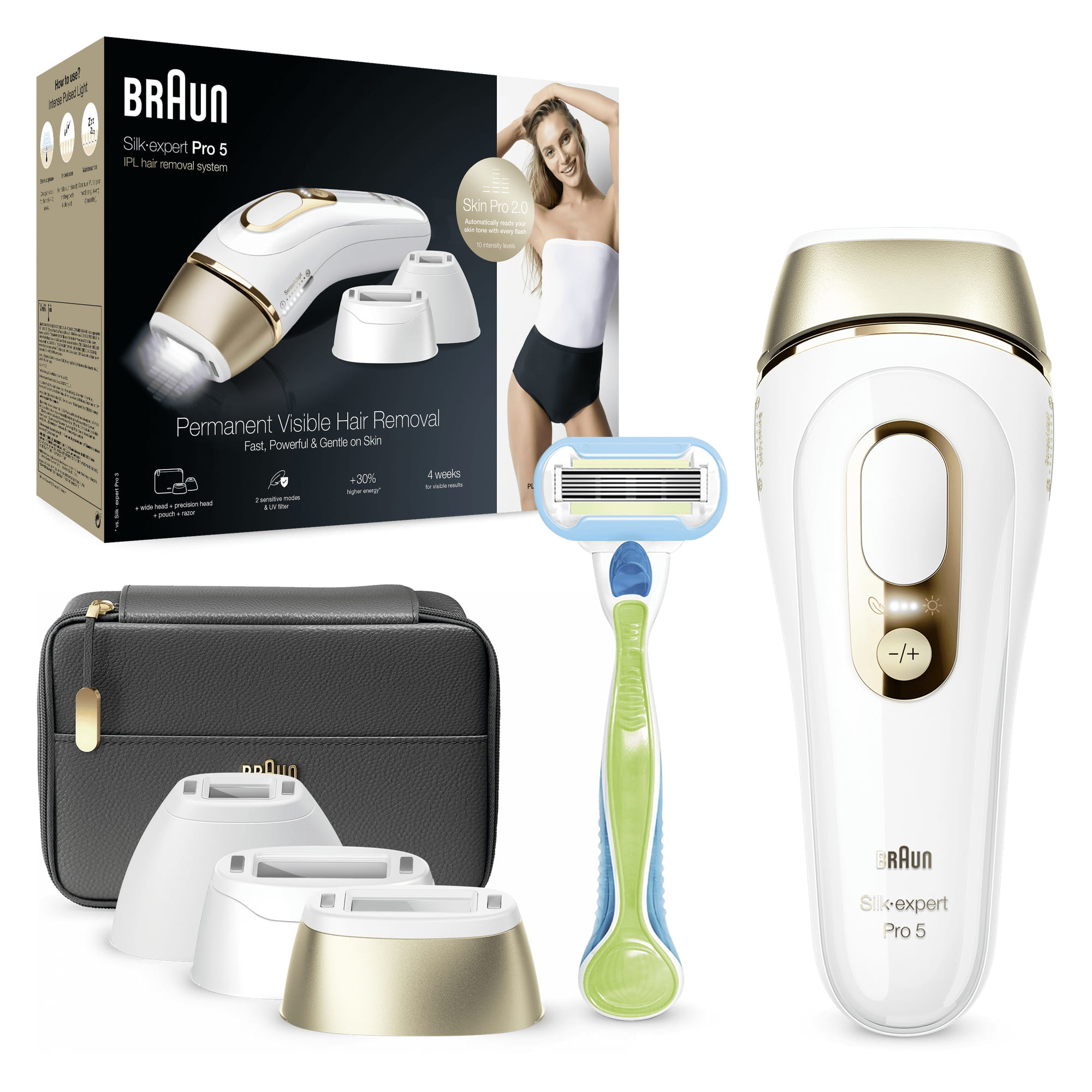 Image of Braun Silk-expert Pro 5 PL5243 - Gold - White - Intense pulsed...
