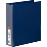 MARBIG CLEAR VIEW INSERT BINDER A4 3D RING 50MM BLUE