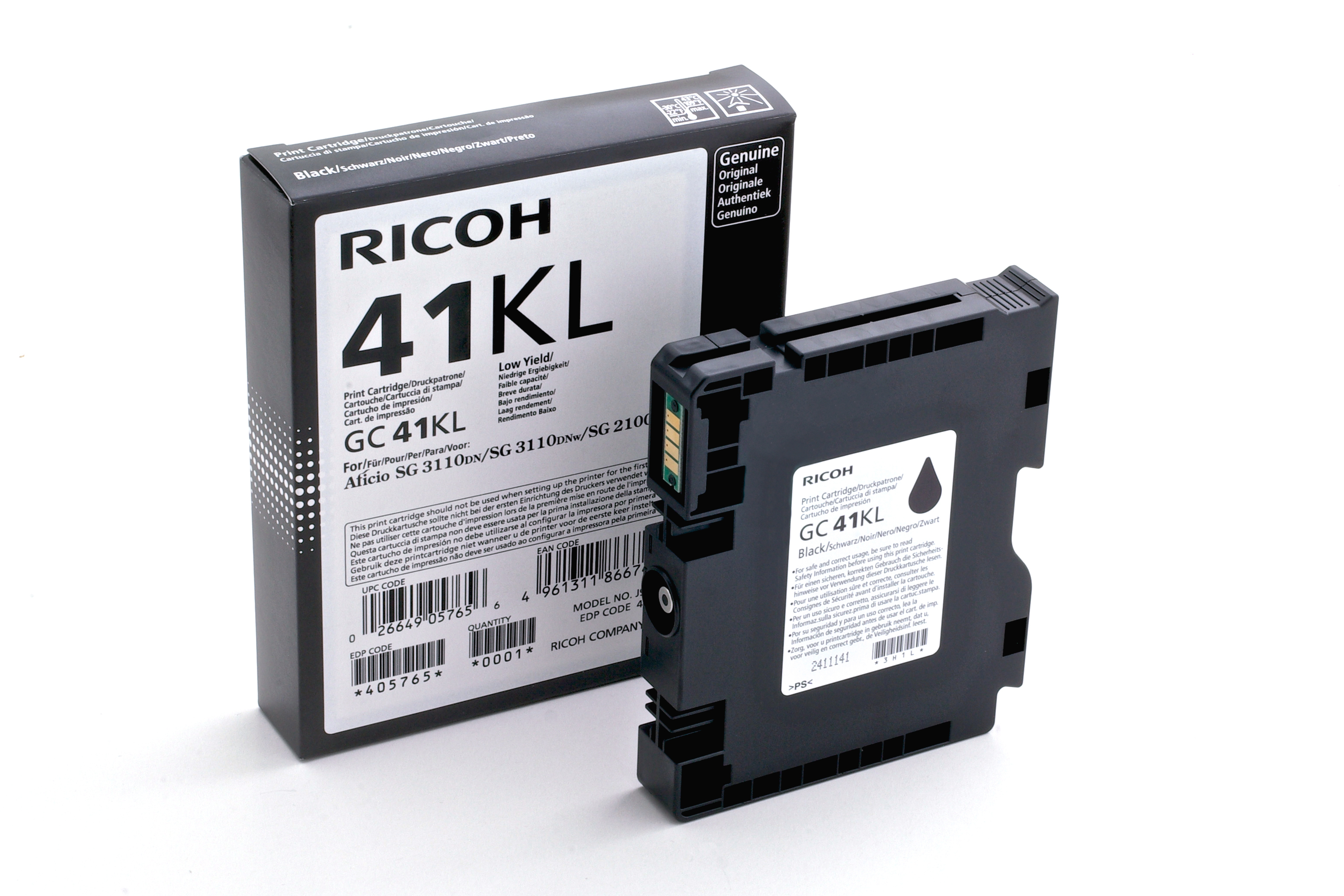 Image of Ricoh 405765/GC-41KL Gel cartridge black, 600 pages ISO/IEC 24711...