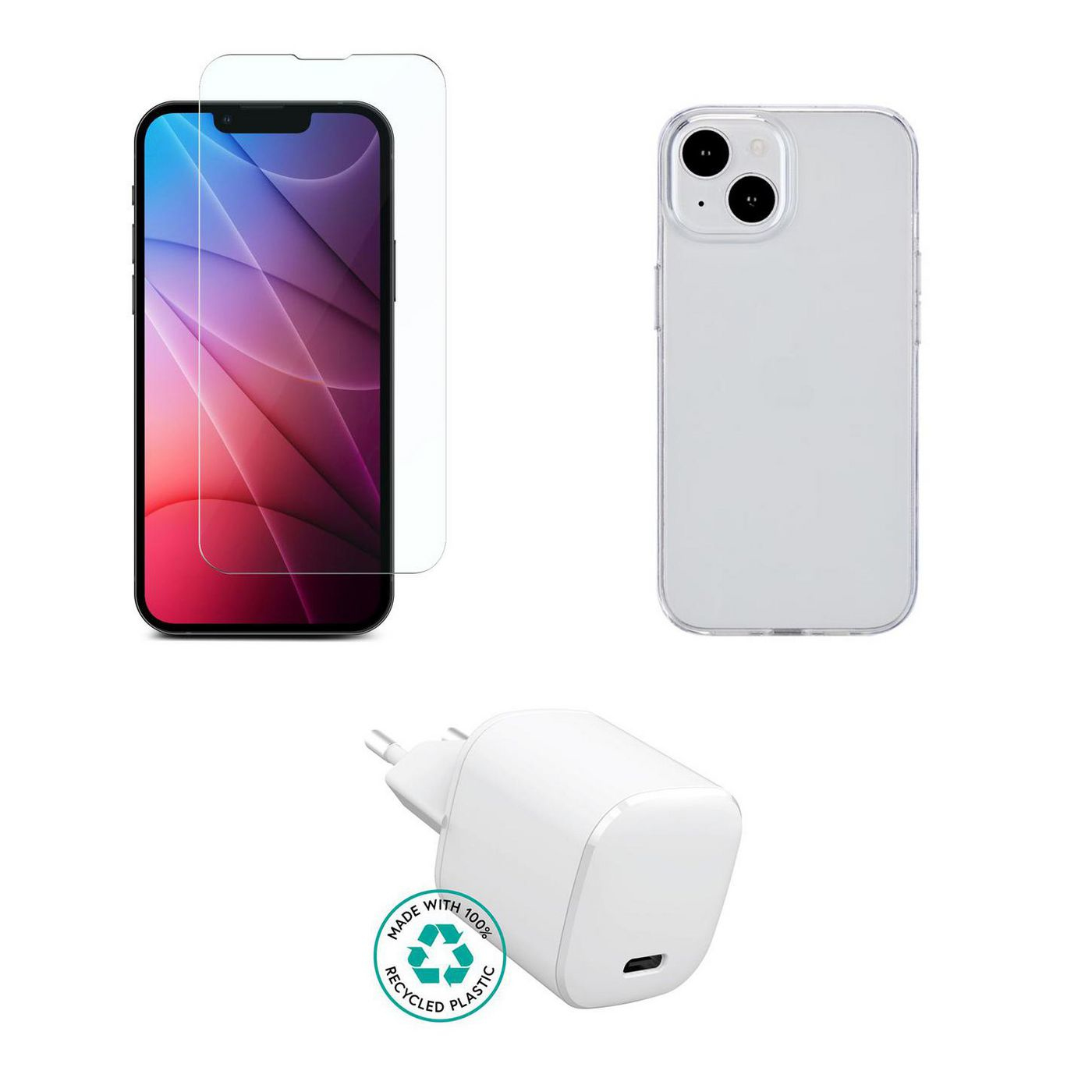 Image of eSTUFF ES-KIT-IPH15 mobile device charger Mobile phone Transparent. Wh
