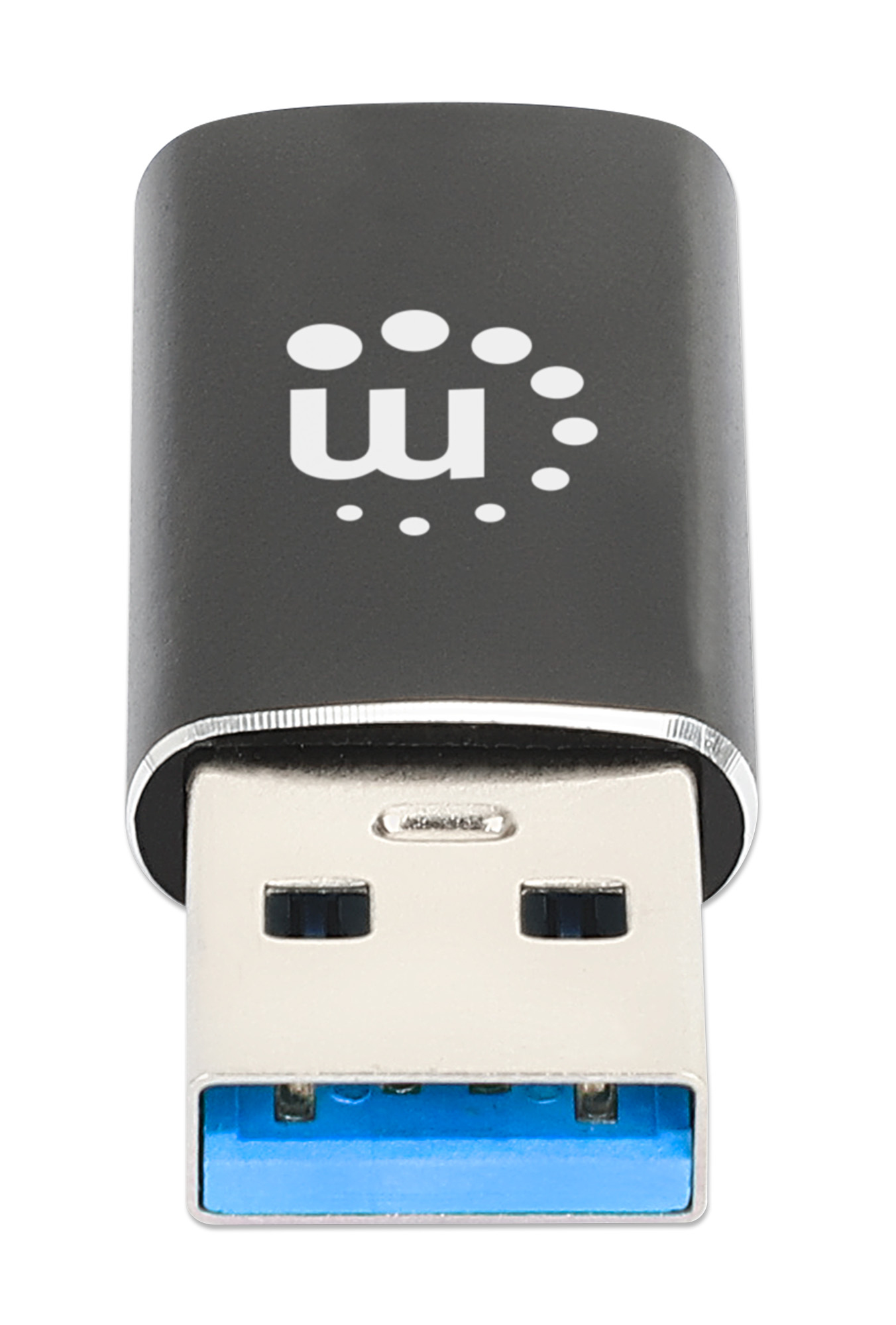 Manhattan USB-C to USB-A Adapter, Female to Male, 10 Gbps (USB 3.2 Gen2 aka USB 3.1), SuperSpeed+ USB, Black, Lifetime Warranty