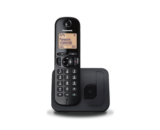 Panasonic KX-TGC 210 PDB DECT-telefon Namn och uppringnings-ID Svart