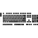 HyperX Pudding Keycaps 2 - Full Key Set - PBT - Black (US Layout)