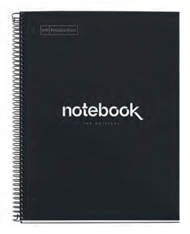 Miquelrius Emotions writing notebook A4 80 sheets Black