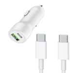 4XEM 4XCARCHARGEKITW mobile device charger Smartphone White Cigar lighter Fast charging Auto