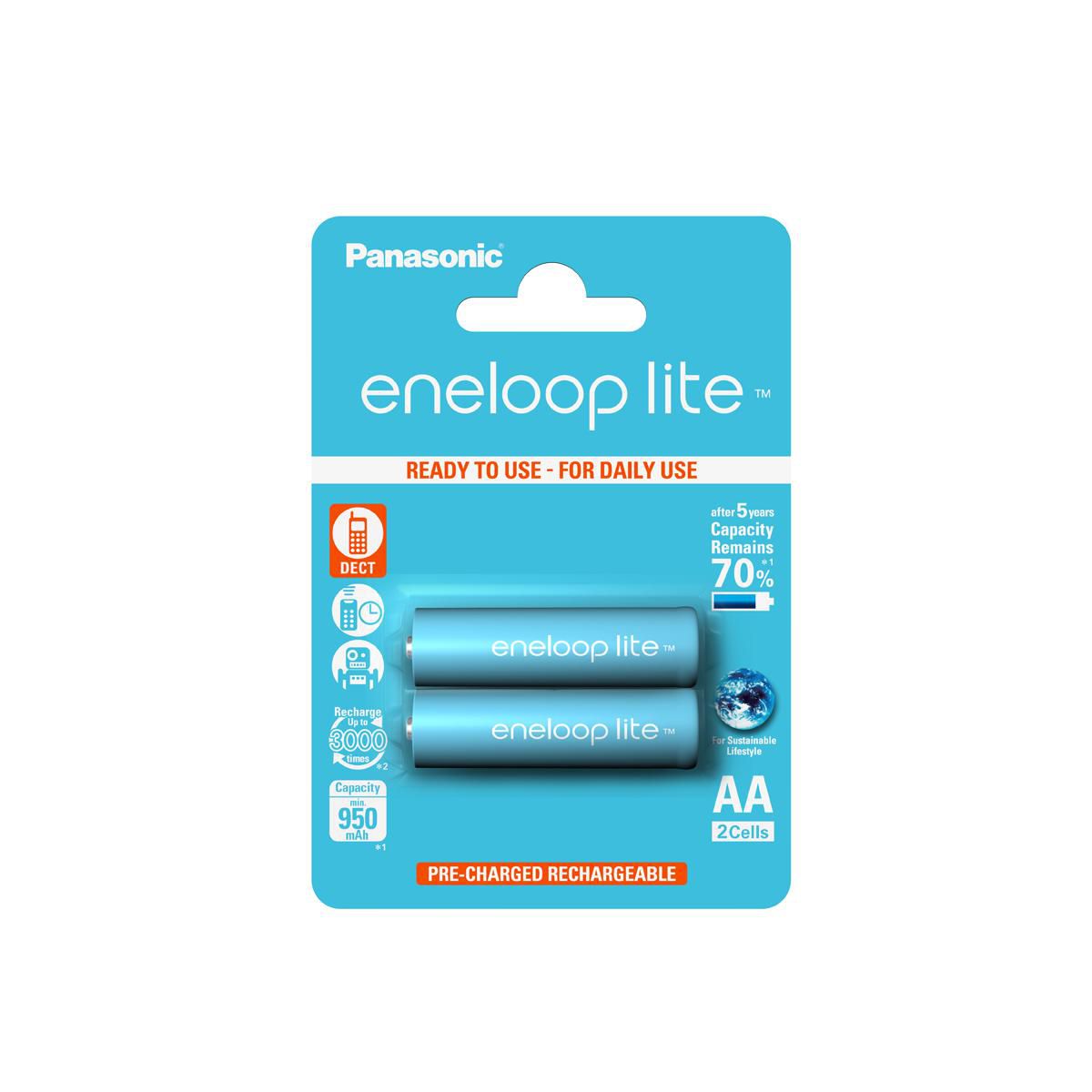 Image of Panasonic Akku NiMH Mignon AA HR06 1.2V/950mAh - Rechargable...