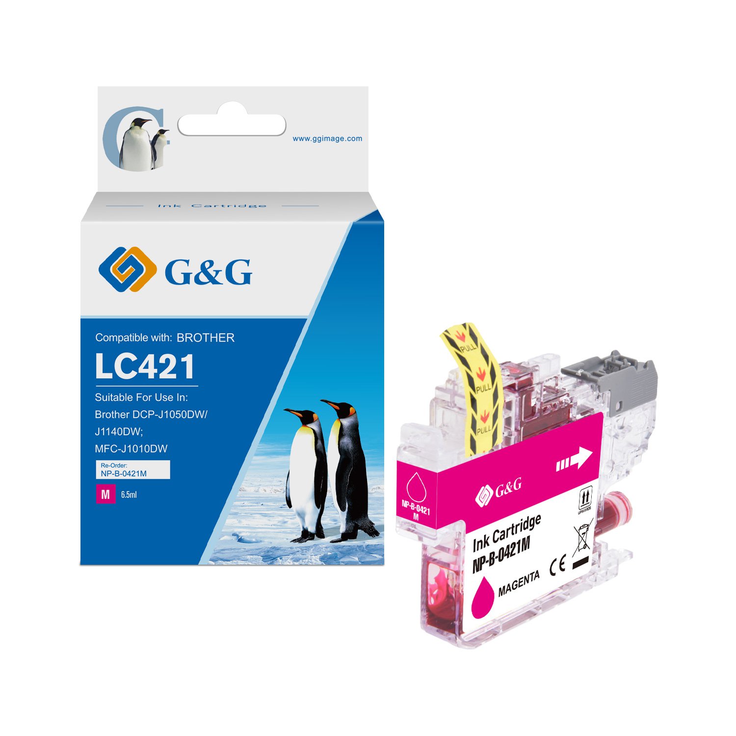 Image of CTS Wholesale Compatible Brother LC421M Magenta Ink Cartridge 6.5ml Dy