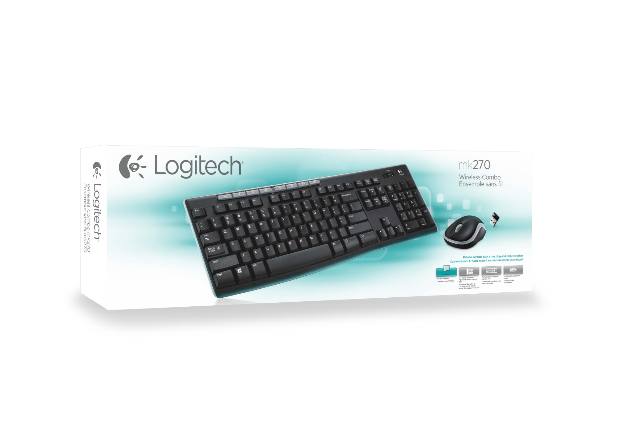 Logitech MK270 keyboard RF Wireless QWERTY Pan Nordic Black