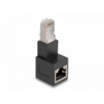 DeLOCK RJ45 plug to RJ45 jack Adapter Cat.6A 90° downwards angled