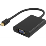 Deltaco DP-VGA13 video cable adapter 0.25 m mini DisplayPort VGA Black