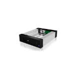 ICY BOX Carrier IB-129SSK-B HDD enclosure Aluminium, Black 2.5/3.5"