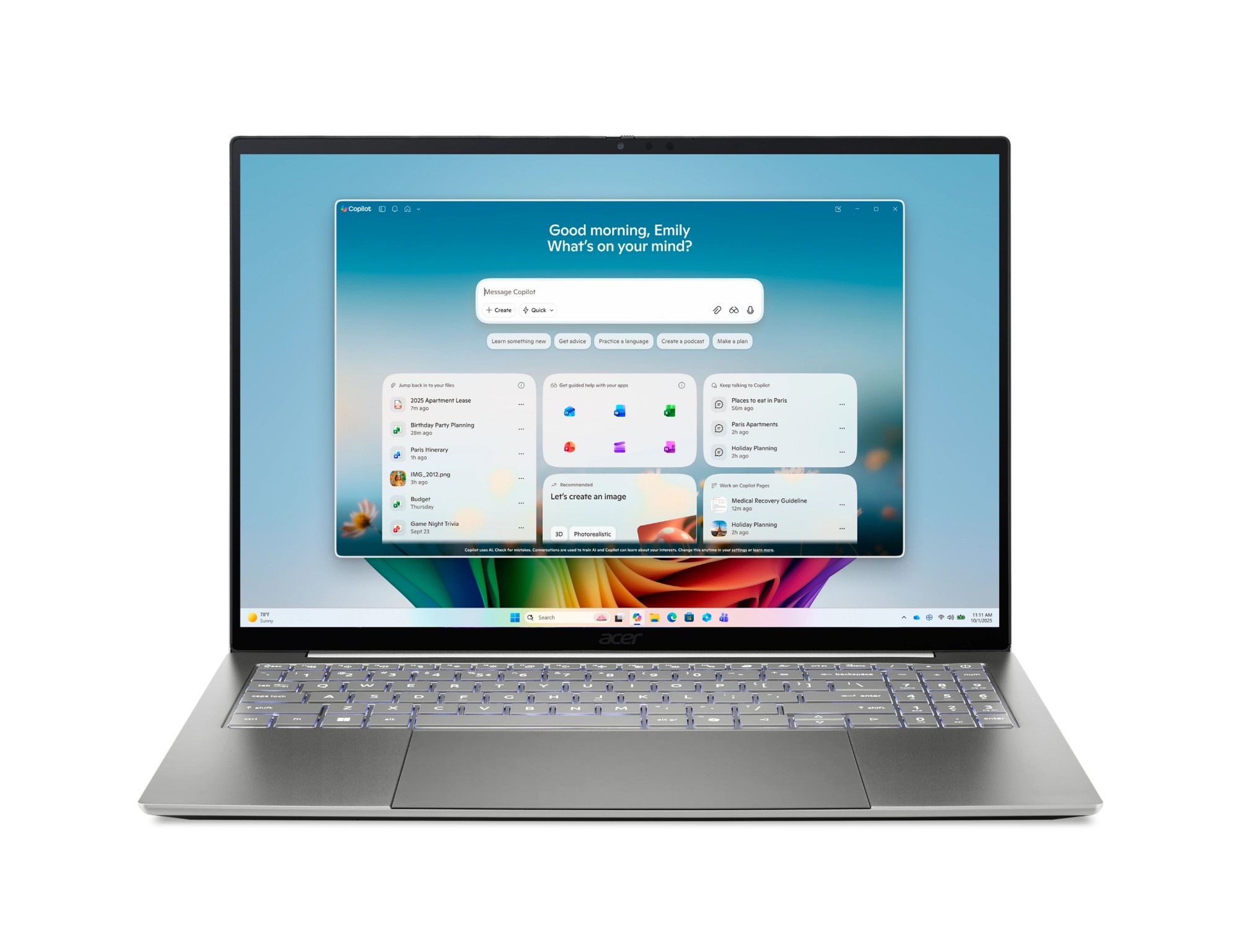 Acer Swift 16 AI SF16-71T-993G Intel Core Ultra X9 388H Laptop 40.6 cm