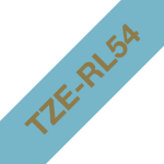 Brother TZE-RL54 DirectLabel gold on bright blue non adhesive textil 24mm x 4m for Brother P-Touch TZ 3.5-24mm/HSE/36mm/6-24mm/6-36mm