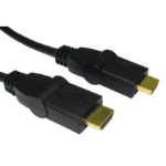Cables Direct Swivel HDMI High Speed w/ Ethernet, 1m HDMI cable HDMI Type A (Standard) Black