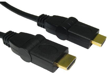 Cables Direct Black Swivel Hdmi High Speed W/ Ethernet. 1M Hdmi Cable Hdmi T