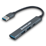 iogear GUH304C interface hub USB 3.2 Gen 1 (3.1 Gen 1) Type-A 5000 Mbit/s Grey