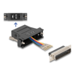 DeLOCK D-Sub 25 pin male to RJ12 female Assembly Kit black