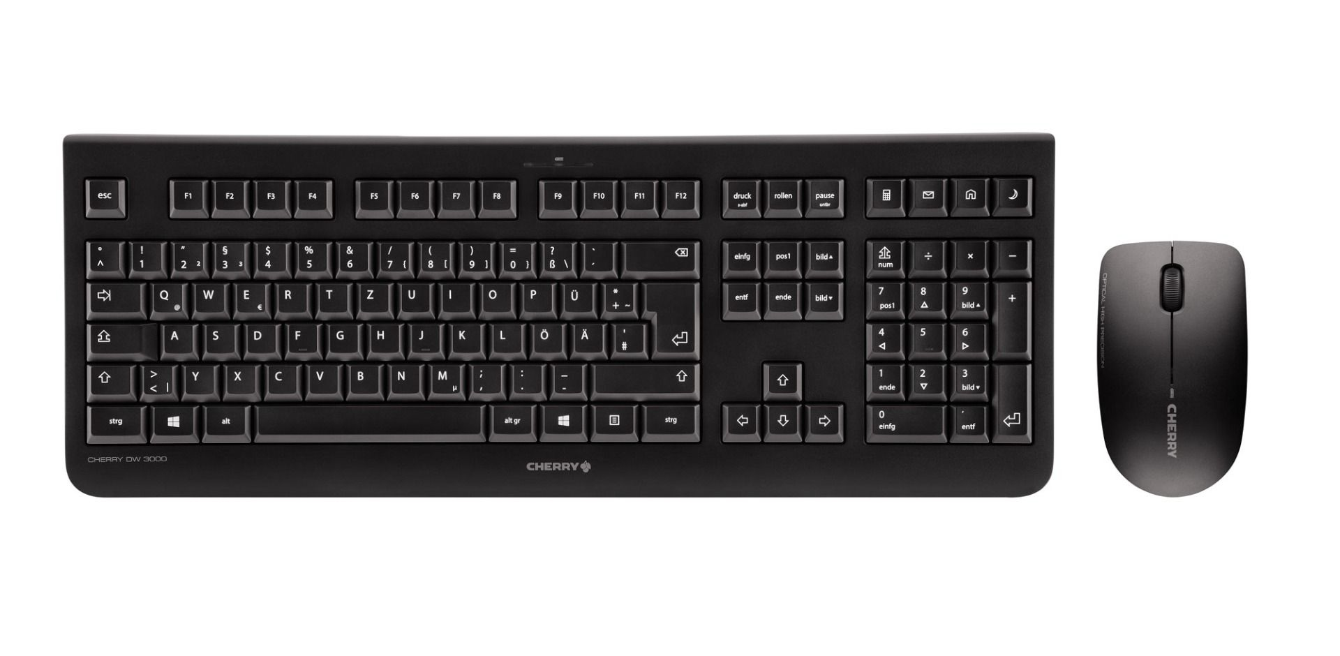 Image of CHERRY DW 3000 keyboard Mouse included RF Wireless Spanish Black