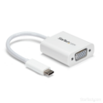 StarTech.com USB-C to VGA Adapter - White