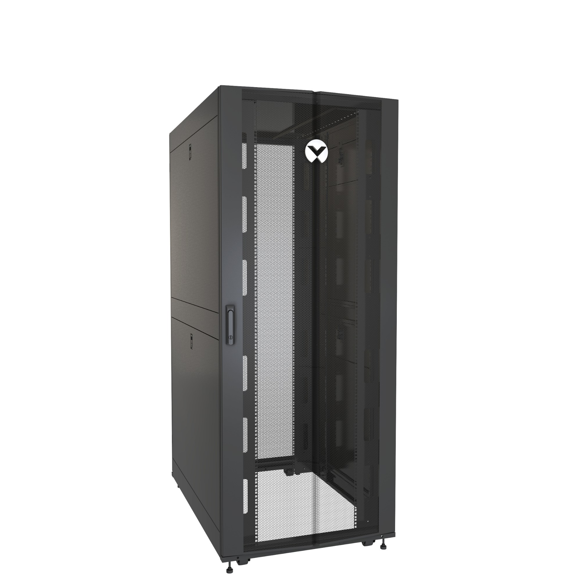 Vertiv VR3350 rack cabinet 42U Freestanding rack Black, Transparent
