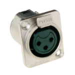 Amphenol AC3FDZ tussenstuk voor kabels XLR 3P Metallic
