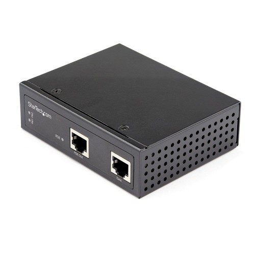 StarTech.com Industrial Gigabit PoE Injector - High Speed/High Power 90W - 802.3bt PoE++ 52V-56VDC DIN Rail UPoE/Ultra Power Over Ethernet Injector Adapter -40C to +75C Rugged