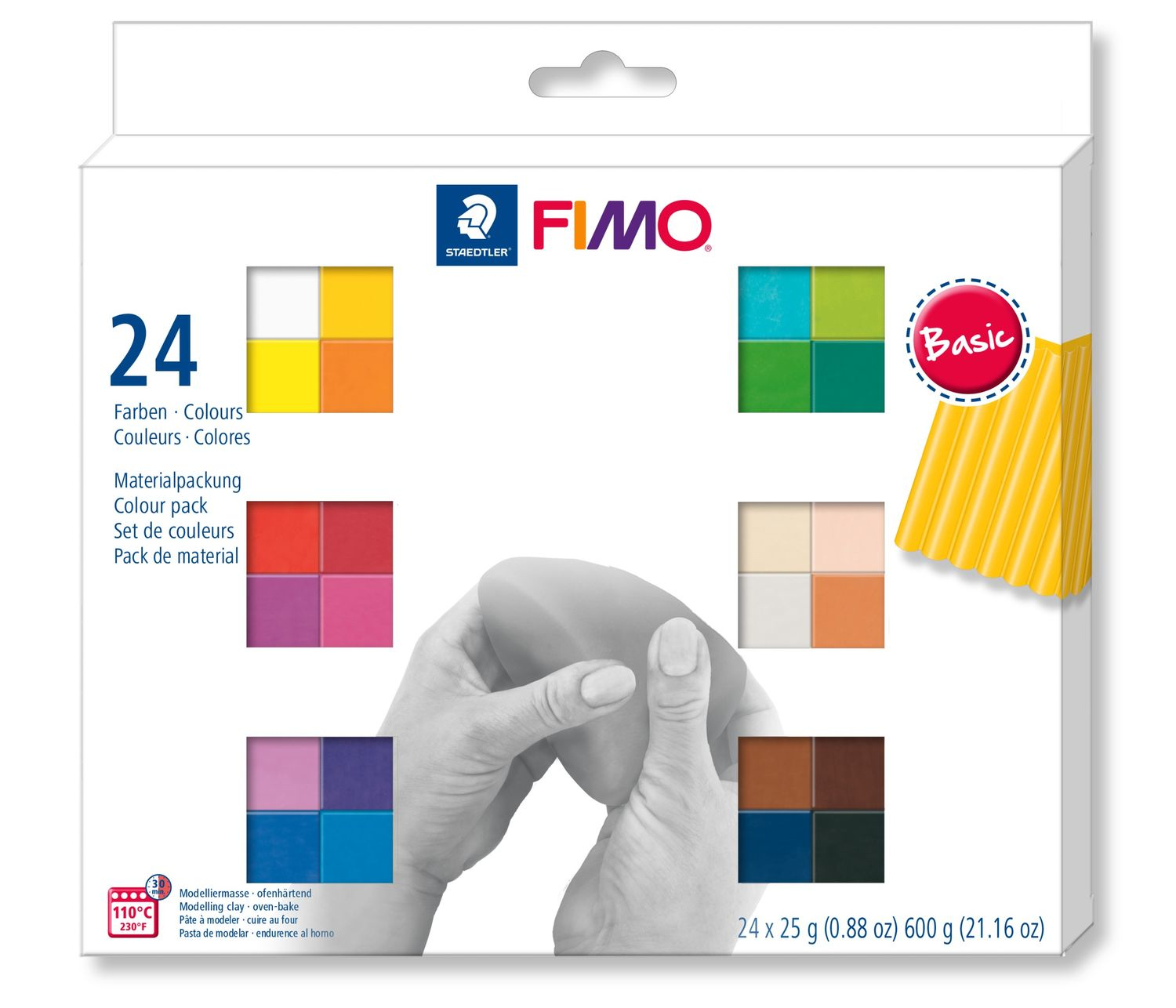 8023 C24-1 STAEDTLER Set Mod.masse Fimo soft MP Basic Colours 24 Stck