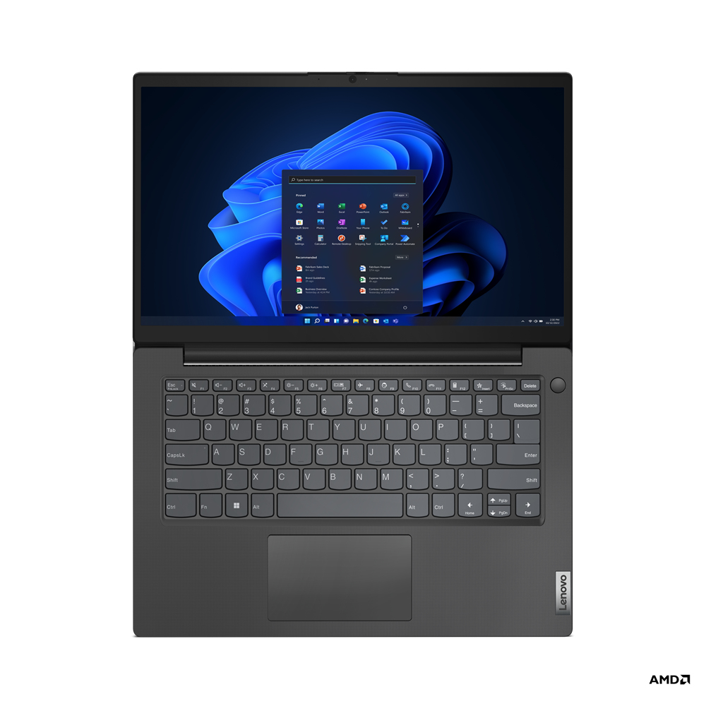 Lenovo V V14 Laptop 35.6 cm (14") Full HD AMD Ryzen 3 7320U 8 GB LPDDR5-SDRAM 256 GB SSD Wi-Fi 5 (802.11ac) Windows 11 Pro Black