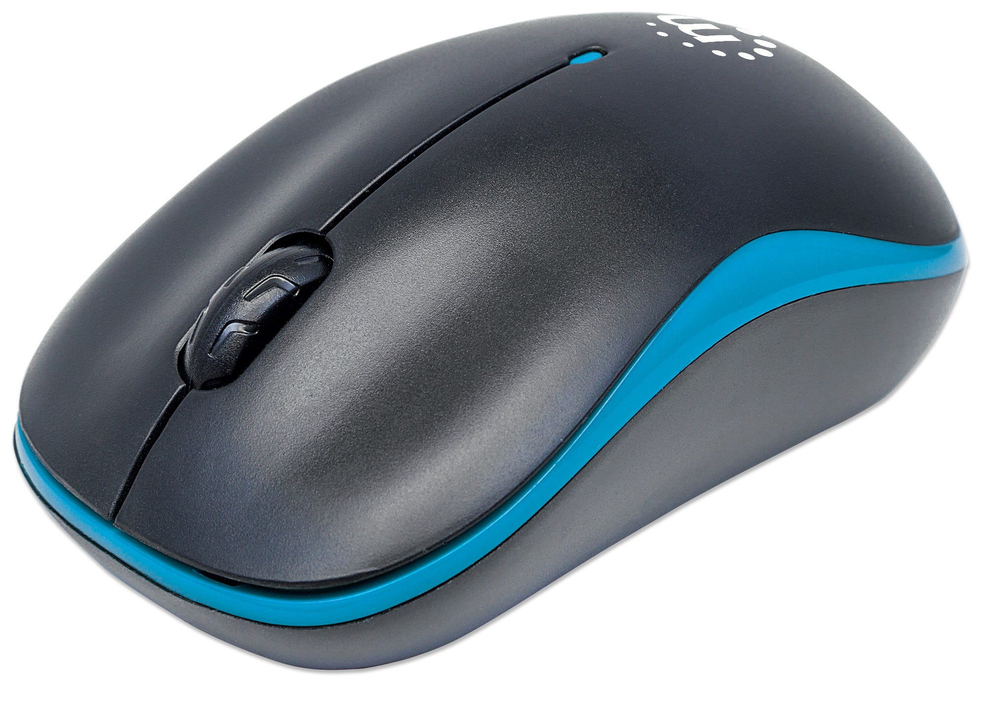 Image of Manhattan Success Wireless Mouse, Black/Blue, 1000dpi, 2.4Ghz (up...