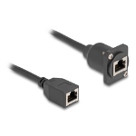 DeLOCK D-Type RJ45 cable jack to jack Cat.5e black 20 cm