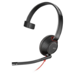 POLY Blackwire 5210 Headset Wired Head-band Calls/Music USB Type-A Black, Red