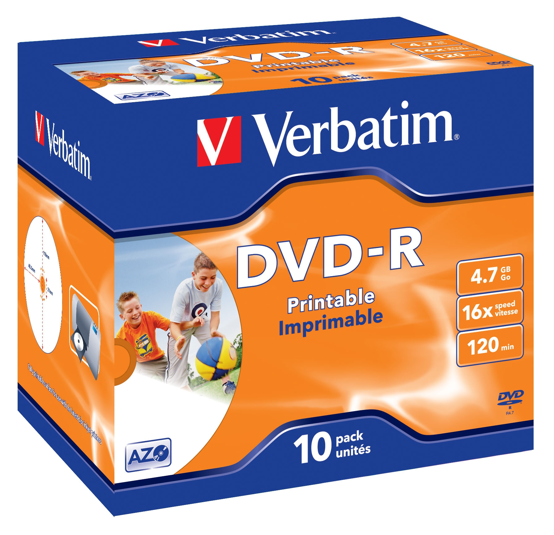Image of Verbatim 43521 blank DVD 4.7 GB DVD-R 10 pc(s)