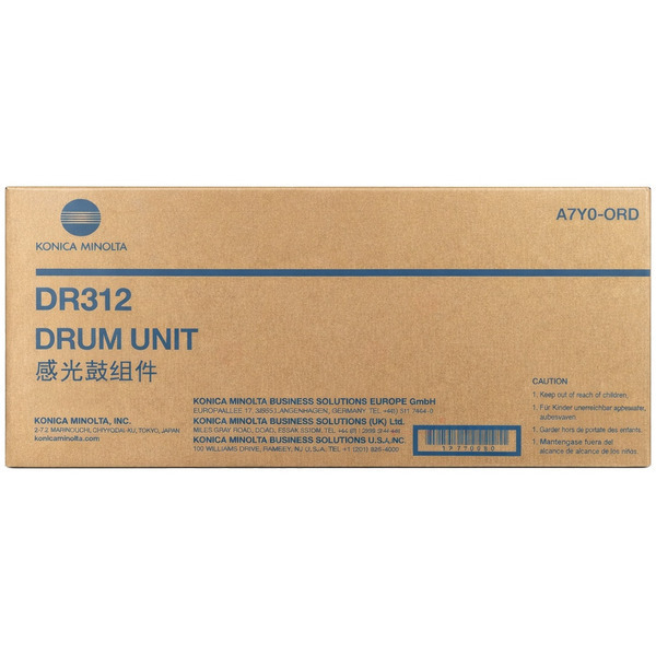 Konica Minolta A7Y00RD/DR-312K Drum unit. 80K pages for KM Bizhub 227