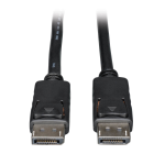 Tripp Lite P580-001 DisplayPort Cable with Latching Connectors, 4K 60 Hz (M/M), Black, 1 ft. (0.31 m)