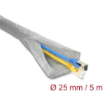 DeLOCK Braided Sleeve for EMC shielding self-closing 5 m x 25 mm
