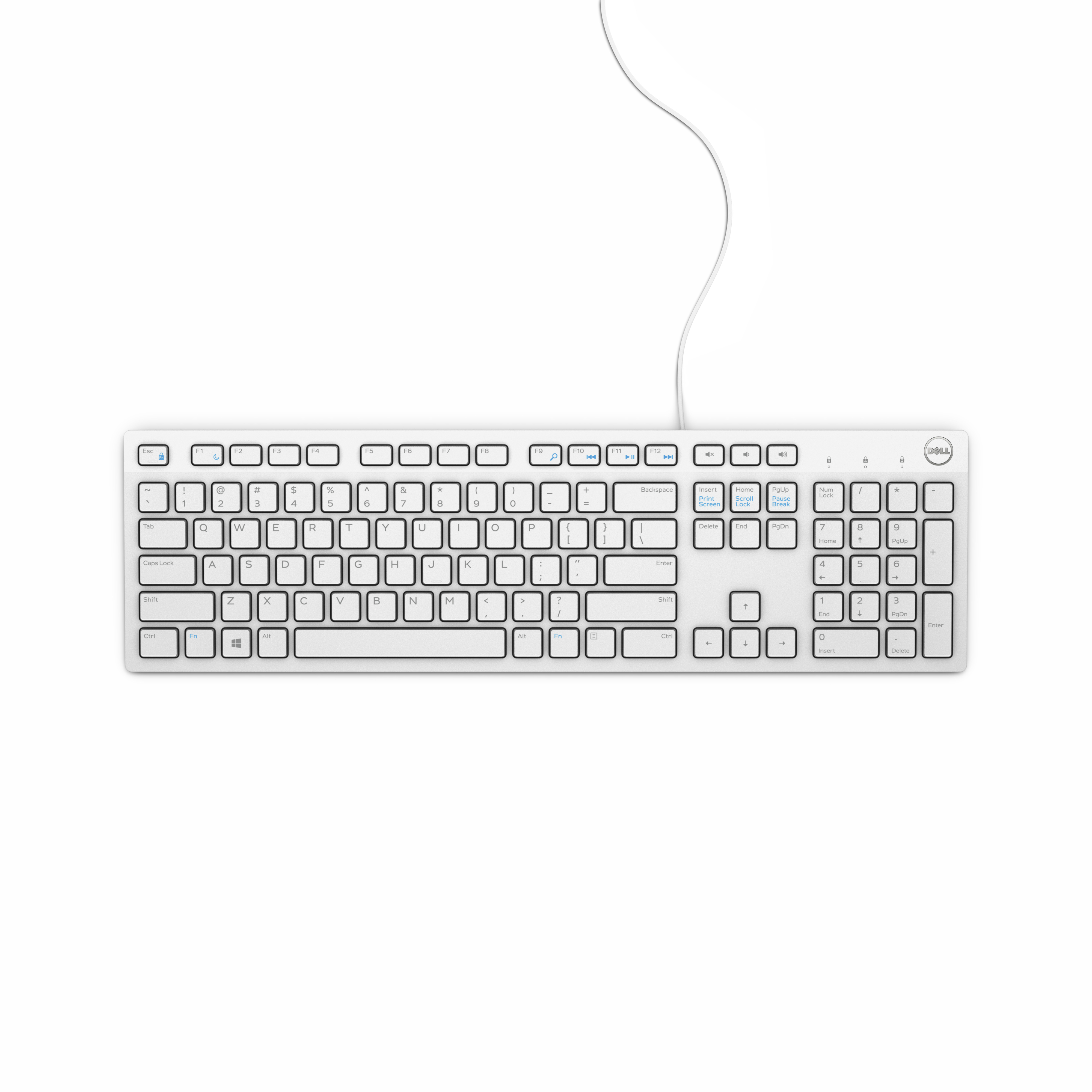 Image of DELL KB216 keyboard USB QWERTZ German White