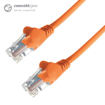 connektgear 1m RJ45 CAT5e UTP Stranded Flush Moulded Network Cable - 24AWG - Orange