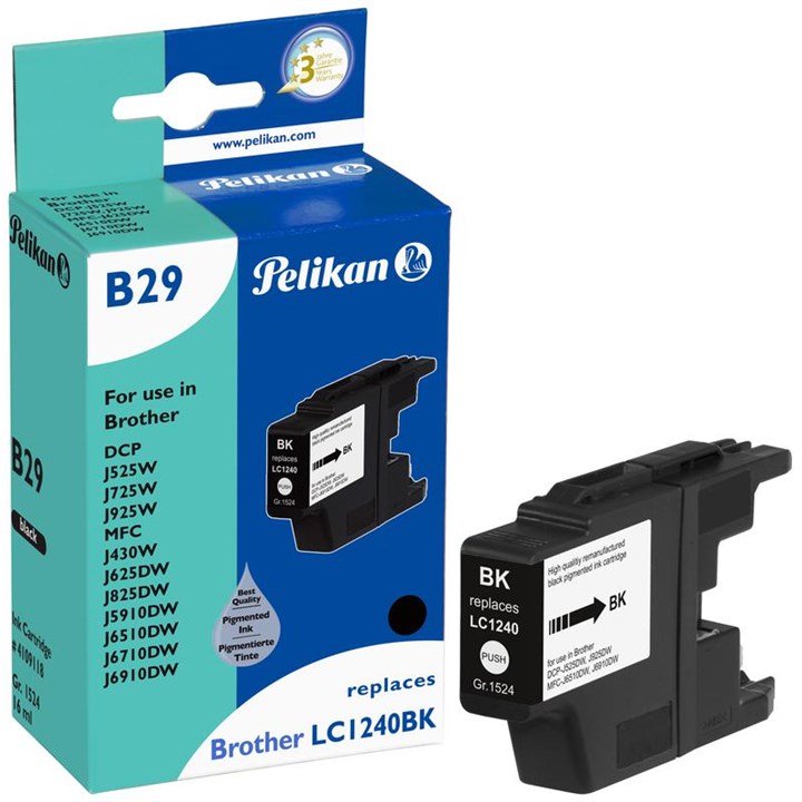 Image of Pelikan Ink Reman For Brother LC1240Bk Black