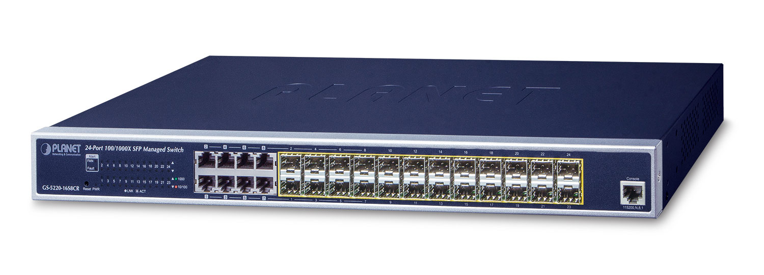 Photos - Switch PLANET GS-5220-16S8CR network  Managed L2+ Gigabit Ethernet (10/ 