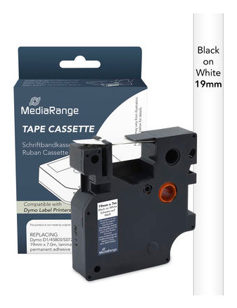 MediaRange Plastic tape cassette. for label printers using Dymo® D1/45