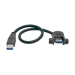 Tripp Lite U324-001-APM USB cable USB 3.2 Gen 1 (3.1 Gen 1) 11.8" (0.3 m) USB A 5 Gbit/s Black, Blue