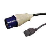Videk IEC 309 IP44 16Amp Commando Plug to C19 Socket Cable 2m