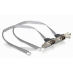 DeLOCK Slot bracket 2 x COM port (2 mm pitch) seriële kabel Zilver DB-9
