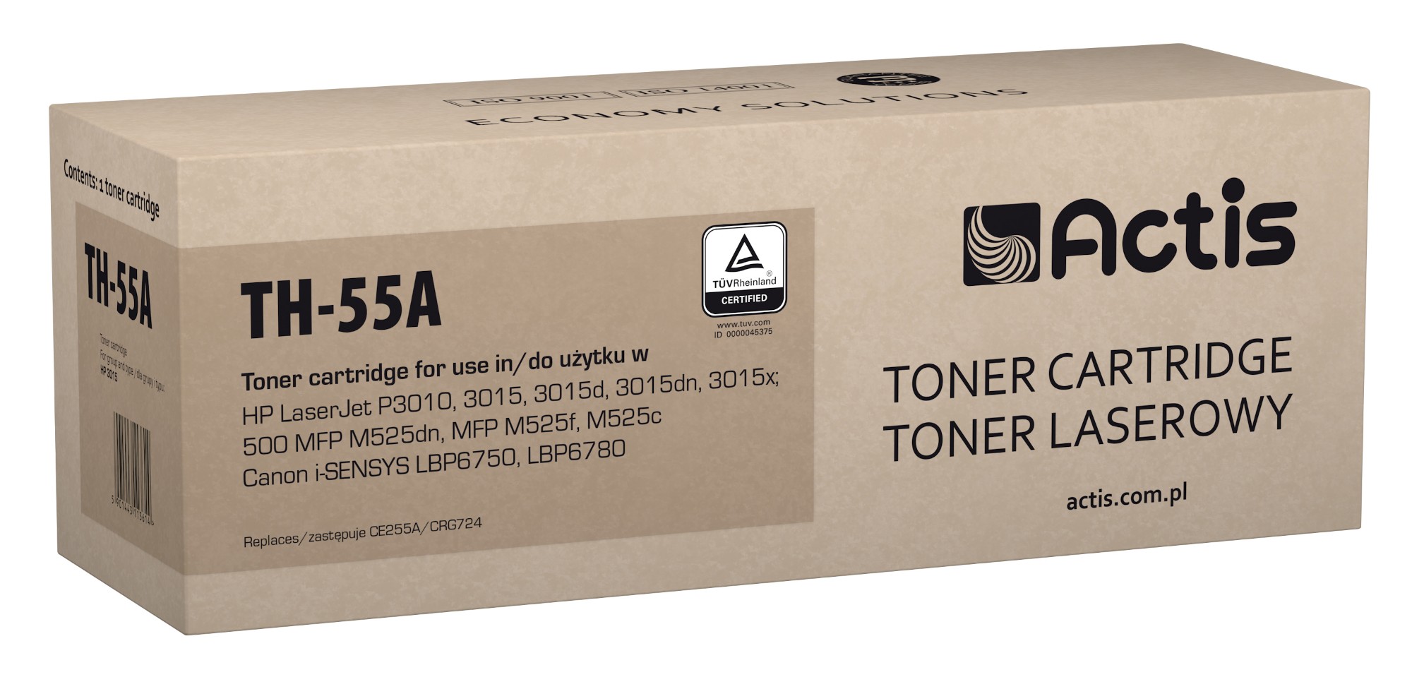 Actis TH-55A toner (replacement for HP 55A CE255A; Standard; 6000 pages; black)
