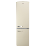 electriQ 244 Litre 60/40 Retro Freestanding Fridge Freezer - Cream