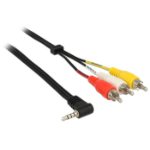 DeLOCK 84724 audio kabel 1,5 m 3.5mm 3 x RCA Zwart