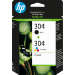 HP Pack de 2 cartouches authentiques d'encre noire/trois couleurs 304