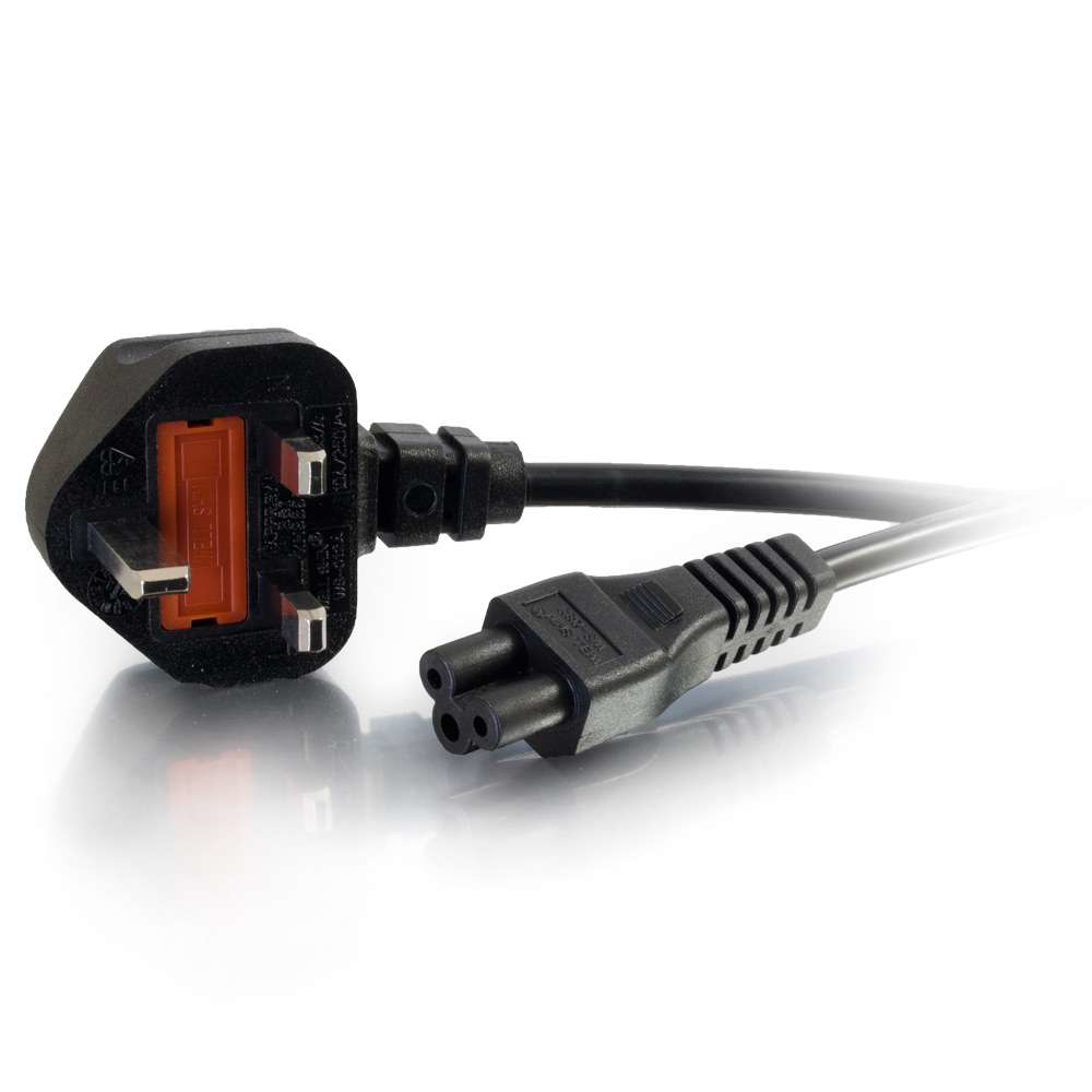Image of C2G 1m UK Laptop Power Cord (BS 1363 to IEC 60320 C5)